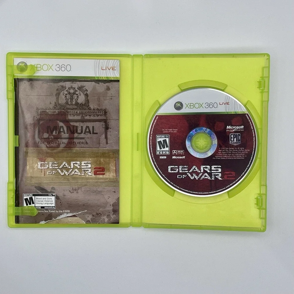 Gears of War 2‎ Microsoft Xbox 360 Includes Original Case Booklet and disc